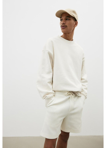 Чоловічі трикотажні шорти Regular Fit (58311) S Молочні H&M (327913775)