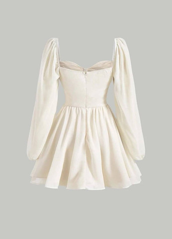 Молочна святковий, вечірня сукня з довгими рукавами Avanti однотонна