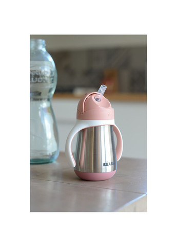 Поильник с трубочкой металлический 250 мл, арт. 913482 Beaba (369165269)