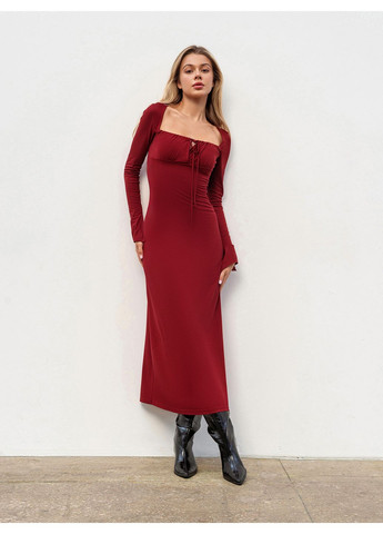 Бордова сукня Romashka однотонна