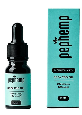 Олія КБД 30% зі смаком м'яти, 3000 мг 30% CBD Oil 10ml (1546040-43699834) Pep Hemp (368887175)