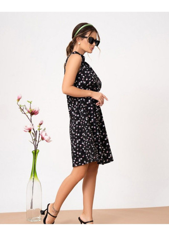 Чорна повсякденний сукня sa-248a чорний ISSA PLUS