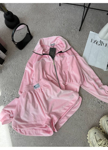 Женский велюровый костюм (кофта + шорты) Україна (355889616)