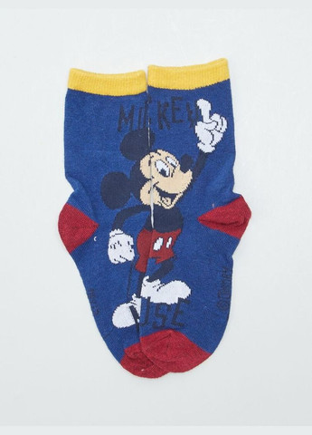 Синие носки,синий-красный в узоры, Kiabi (316536960)