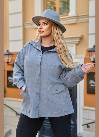 Женская пиджак - рубашка "Модель 257" - с длинным рукавом SF-257 Серый, 62-64 Sofia (267495468)