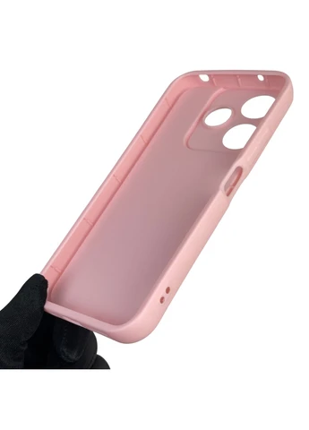 Чохол силіконовий Soft Touch з 3D принтом для Redmi 13 4G рожевий (Повний захист камери) Xiaomi (373670997)