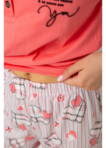 Коралова піжама жіноча з принтом,, 243r0004-p3 Sude