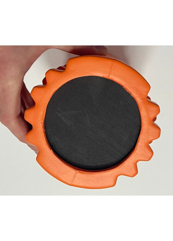 Масажний ролик 2 в 1 для йоги та пілатесу 33*13 см (йогарол) жовтогарячий No Brand (350313398)