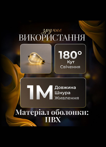 Гірлянда-штора Повітряна куля 3 метри 6 фігур, теплий білий GarlandoPro (316475326)