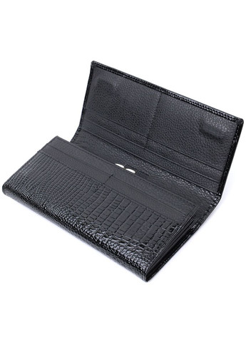 Женский кошелек из натуральной лакированной кожи 22679 Черный st leather (331907548)