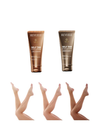 Лосьйон для автозасмаги Salf Tan Body Lotion Light To Medium, 200 мл REVUELE (367991172)