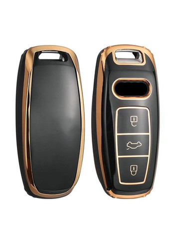 Чохол ключа чорний+ремінець+картка для номера Audi (369610672)