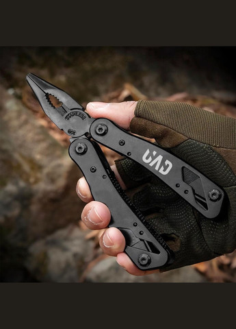 Мультитул профессиональный BasicCraft 12 инструментов 420 Черный (A-025067) UAD (325695709)