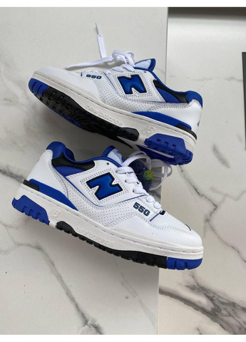 КРОССОВКИ ЖЕНСКИЕ NEW BALANCE 550 BLUE НЬЮ БЕЛАНС 550 No Brand белые демисезоны (369387550)