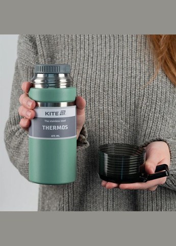 Термос 473 мл зелений K25-320-2 Kite (325476388)