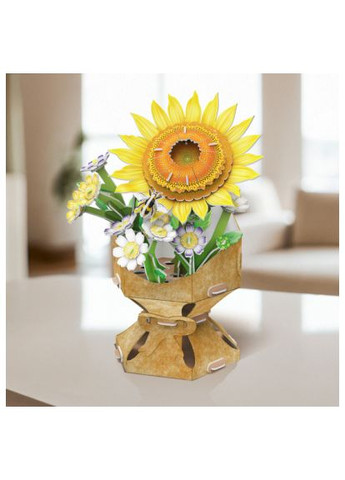 Пазл (W3303h) Cubic Fun тривимірний Букет квітів Соняшник (366066908)