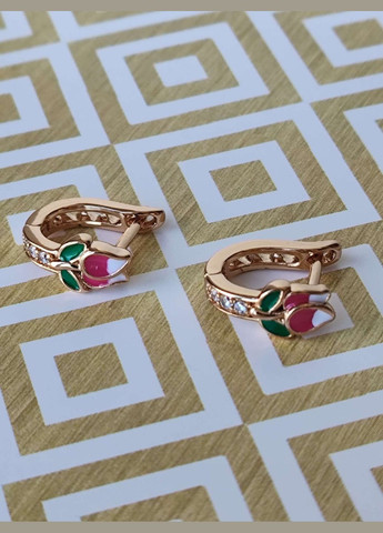 Позолочені сережки ксюпінг xuping позолота медичне золото медична сталь тюльпани квіти Xuping Jewelry (336190324)