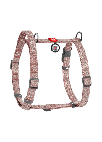 Шлея для собак з ручкою анатомічна Re-cotton з QR-паспортом, розмір М, Ш 20 мм, A 43-60 см, B 50-80 см, коричневий WAUDOG (322643003)