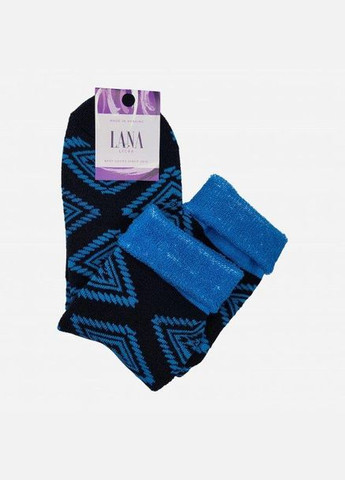 Чёрные набор носков орнамент махра 5 пар синий/ Lana (276535962)