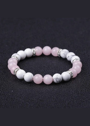 Комплект браслетів з кахолонгу та кунциту з дисками (12129) Hemst (301071105)