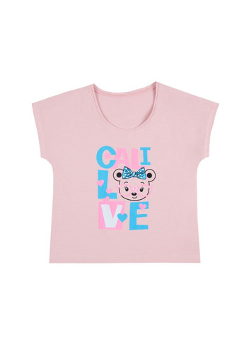 Пудровая летняя детская футболка для девочки ft-25-15 GABBI