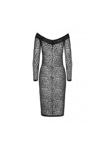 Чорна сексуальна сукня із леопардовим принтом f284 handmade Noir