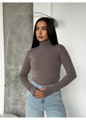 Кофейный демисезонный женский термогольф кофейного цвета 35383 Fashion