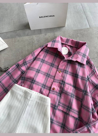 Розовая кэжуал рубашка в клетку Adelante