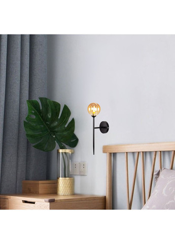 Черное современное бра на 1 лампу "Bulb" (99-W2502F-1(100) BK+BR) No Brand (370071245)