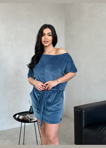 Синее спортивное, повседневный, кэжуал, вечернее женское платье на одно плечо No Brand