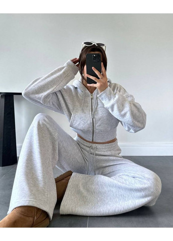 Жіночий теплий костюм із тринитки на флісі No Brand (363969444)