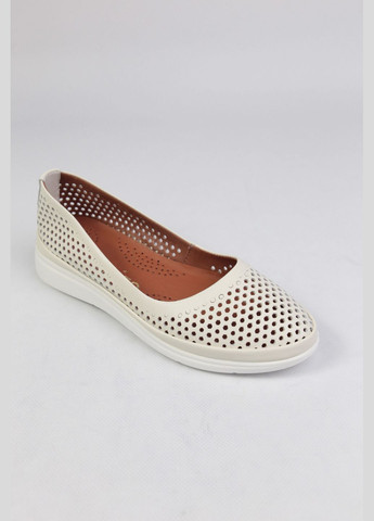 Жіночі балетки Benito | бежеві однотонні натуральна шкіра (323136743)