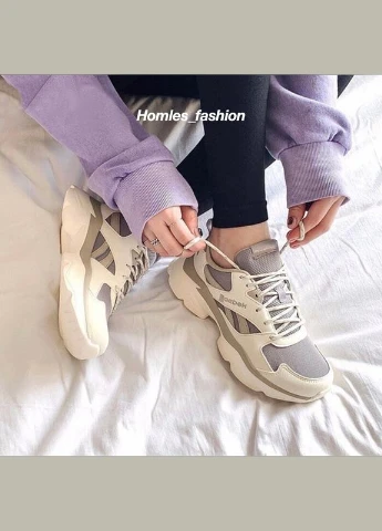 Серо-бежевые royal bridge 3 Reebok кросівки