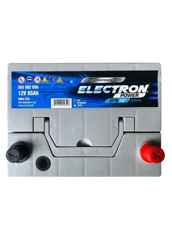 Акумулятор автомобільний START-STOP EFB 65Ah ASIA Ев (-/+) (560EN) (565002056) Electron START-STOP EFB 65Ah ASIA Ев (-/+) (560EN) (370018135)