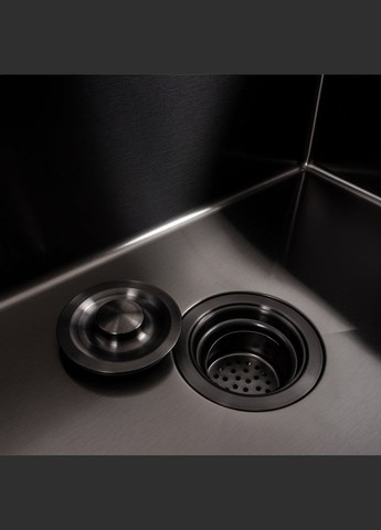 Кухонний комплект: Мийка Handmade (58x43 см) PVD чорна + Змішувач Q411MB Valeso (353746864)