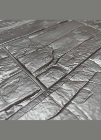 Самоклеюча 3D панель культурний камінь срібло 700x770x5мм (156) SW00000751 Sticker Wall (278314810)