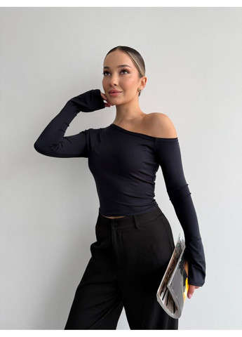 Жіночий лонгслів на одне плече Fashion (367833489)