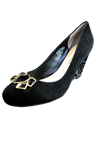 Maria Moro жіночі туфлі на танкетці з декором чорний мері джейн чорний з натуральна замша, — всесезон (363820514)
