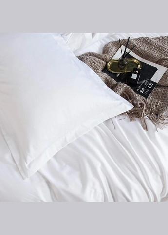 Постельное белье WHITE Premium Сатин Полуторное на резинке MERISET (278255113)