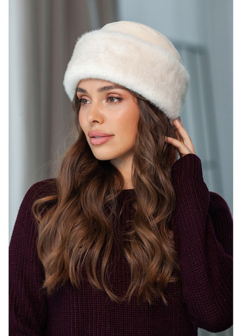 Шапка з еко хутра “Норка”, колір Молочний Fashion (365072317)