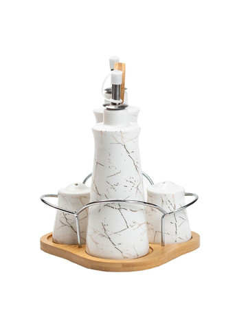 Набір для спецій 4 предмети на бамбуковій підставці HP1219 (A-032732) Yiwu (354825403)