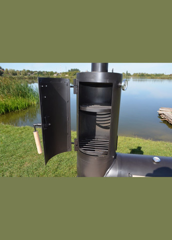 Коптильня гарячого та холодного копчення (ø30) з дахом Троян (346531861)