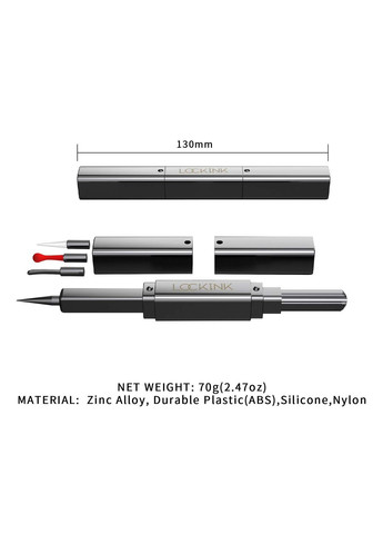 Эксклюзивный тиклер 5-head Flirting Tickler - Grey с пятью насадками Lockink (335394643)