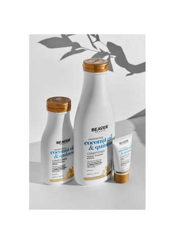 Розгладжуючий кондиціонер для сухого і неслухняного волосся з Кокосовою олією Coconut Oil & Quinoa Condition, 350 мл Beaver (362045904)