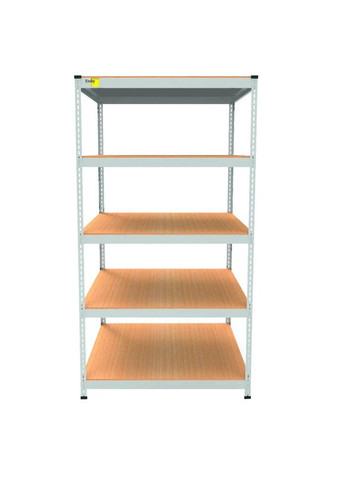 Металлический стеллаж Light Series (размер 1800х900x600мм) 5 полок ДСП до 100кг Белый Emby (331640111)