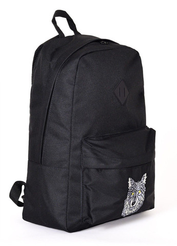 Міський молодіжний наплічник чорного кольору середнього розміру з вишивкою малюнком 000752 No Brand (322859508)