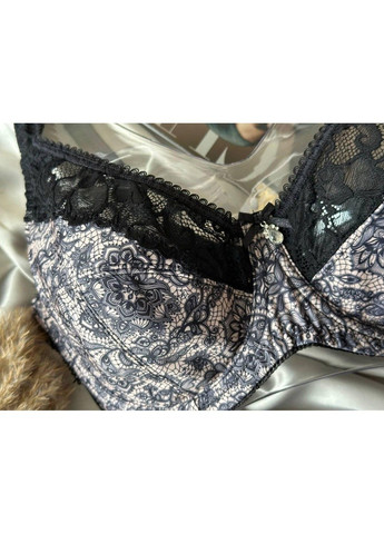 Чёрный бюстгальтер большого размера на чашку g, удобный большой лифчик без поролона Lanny Mode