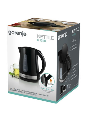 Електрочайник K17BK (KE01301Z-GS) Gorenje (330578490)