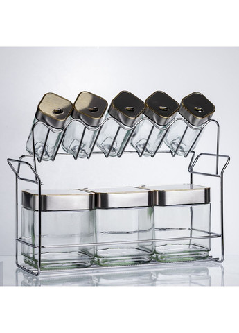 Набір ємностей для зберігання 8 штук по 100/700 мл на металевій підставці HP-1347 Yiwu (371162054)