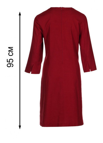 Красное женское льняное платье меди (ll410150057) LadyLike